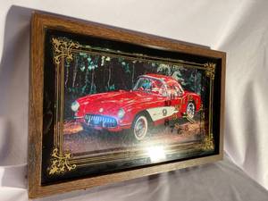 lot 159 image: Vintage Corvette 2D Battery Operated Wall Clock