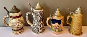 lot 90 image: Four Collectible Steins