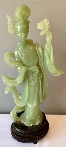 lot 205 image: 2 Faux Jade Figurines