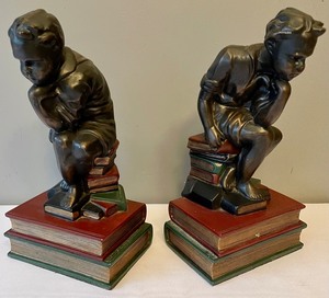 lot 263 image: Bronze Bookends