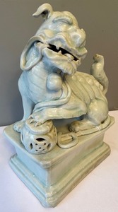 lot 272 image: Porcelain Foo Dog Sculpture