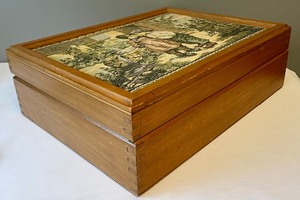 lot 294 image: Jewelry Box with a Tapestry Top