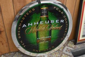Anheuser Round Mirror Sign