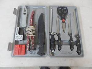 lot 36 image: Fillet Knives & Other Fishing Tools