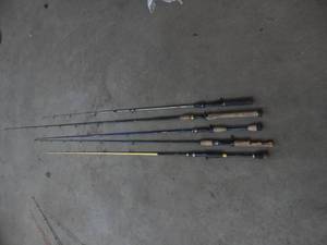 lot 38 image: 5-Fishing Rods (Some Have Damage)
