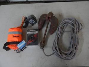 lot 40 image: Anchor, New Throw Bag, Bow Light, New Mercury Impeller