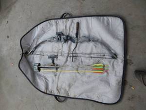 lot 49 image: Compound Bow With Quiver, Arrows & Case
