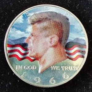 Colorized 40% Silver Kennedy Half Dollar