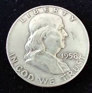 1958-D Franklin Half Dollar