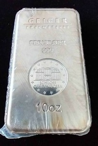 Geiger 10 Oz Silver Bar