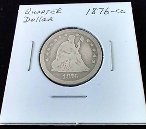 1876-CC Seated Liberty Quarter