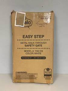 Regalo White Metal Easy Step Walk Through Safety Gate.