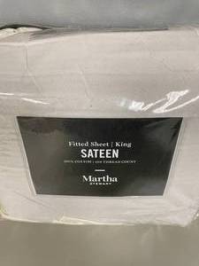 Martha Stewart Collection Sateen Fitted King Sheet