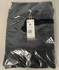 New Adidas Mens 14-Zip Pullover Black Sweatshirt Size M.