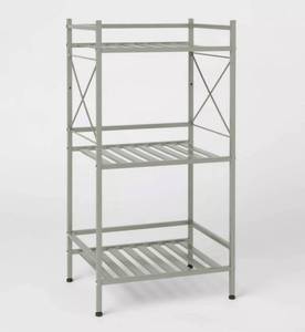Threshold 3 Tier Square Storage Shelf-Brushed Nickel.