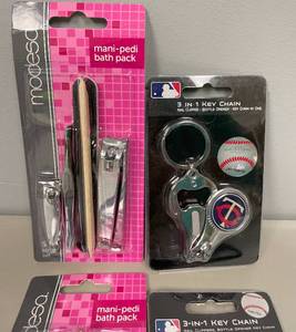 Lot of Manicure Sets &amp MN Twins ClipperBottle Opener Keyrings