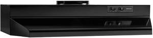 Broan-NuTone Exhaust Fan Cabinet Range Hood w Light 30-Inch, Black