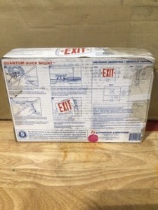 lot 5 image: Lithonia Lighting Quantum Thermoplastic White Integrated LED Emergency Exit Sign with Stencil-Faced Housing and Red Letters