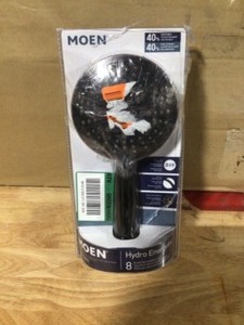 lot 10 image: MOEN HydroEnergetix 8-Spray Patterns with 1.75 GPM 4.75 in. Wall Mount Single Handheld Shower Head in Mediterranean Bronze