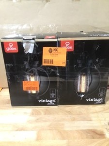 lot 22 image: Globe Electric Balvin 1-Light Black Outdoor Wall Lantern Sconce 2 units
