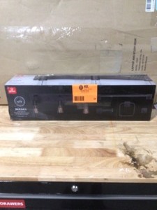 lot 34 image: Globe Electric Holden 3-Light Matte Black Vanity Light and Bath Set (5-Piece) Open box