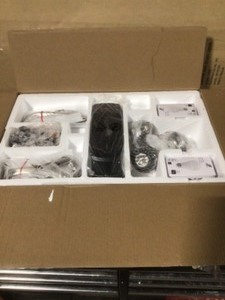 lot 43 image: Hunter Oakhurst 52 in. LED Indoor Low Profile Brushed Nickel Ceiling Fan with Light Kit Open box