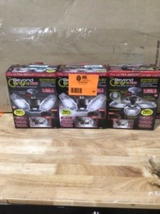 lot 45 image: Lot of 3 ultra bright garage lights open box