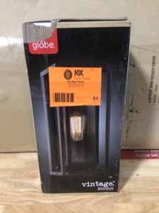 lot 51 image: Globe Electric Montague 1-Light Bronze Outdoor Wall Lantern Sconce Open box