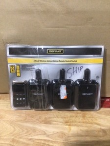 lot 58 image: Defiant Wireless IndoorOutdoor Remote Control with 3 RCV- open box