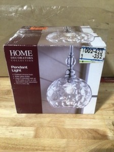 lot 60 image: Home Decorators Collection Letezia 1-Light Polished Chrome Pendant Open box