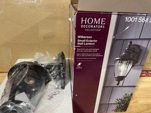 lot 70 image: Home Decorators Collection Wilkerson 1-Light Black Outdoor Wall Lantern Sconce