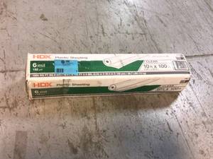 10 ft. x 100 ft. Clear 6 mil. Plastic Sheeting by HDX Customer Returns See Pictures