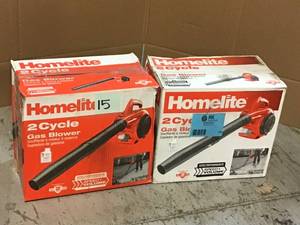 Lot of 2 Homlite 2 Cycle Gas Blower Customer Returns See Pictures