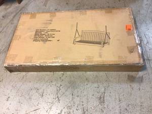 Colton Teak Wood Porch Swing by Cambridge Casual Customer Returns See Pictures