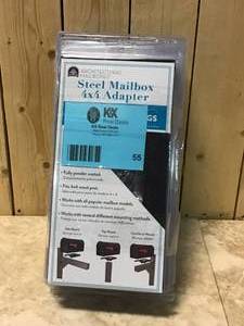 Lot of 5 4 in. x 4 in. Post Adapter in Black with 3 Mailbox Mounting Options by Architectural Mailboxe Customer Returns See Pictures