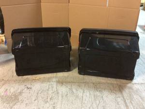 Lot of 70 Qt. Stack and Pull Nesting Storage Bin in Black Customer Returns See Pictures