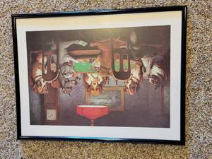 lot 133 image: Poker Room Theme Wall Art