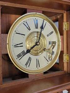 lot 1 image: Vintage German Open Pendulum Wall Clock