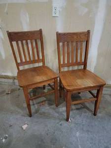 lot 171 image: Mission Library Chairs