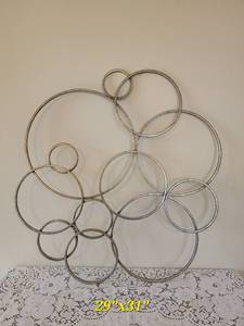 lot 174 image: Steel Ring Wall Art (2 Count)