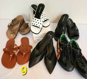 lot 212 image: Ladies Shoe Collection, 6 pr  Size 9  Puma  Marc Fisher  Birkenstok 