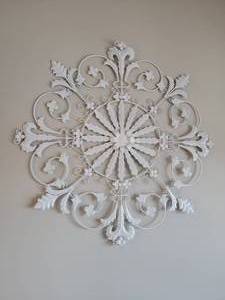 lot 63 image: White Metal Geometric Wall Decor