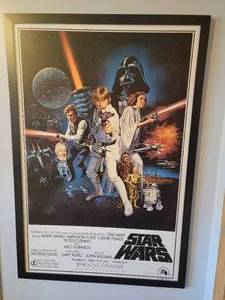 lot 65 image: Vintage Framed Movie Poster - Star Wars