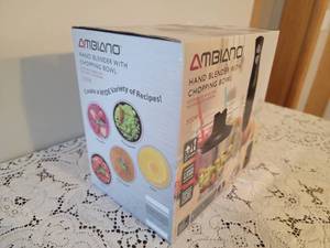 lot 185 image: Ambiano Hand Blender with Chopping Bowl