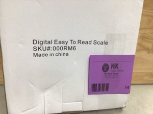 Digital LCD 4 Digit Easy To Read Battery Scale Measures 15 to 396 Pounds open box