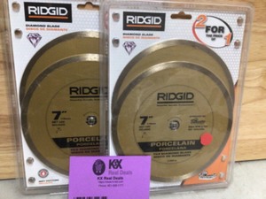 RIDGID 7 in. Premium Tile Diamond Blade 2pack open box