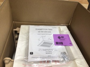 Hampton Bay 140 CFM Ceiling Humidity Sensing Bathroom Exhaust Fan, ENERGY STAR Open box