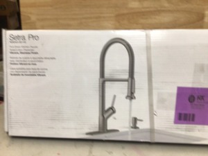 KOHLER Setra Single-Handle Semi-Professional Kitchen Sink Faucet with Soap Dispenser in Polished Chrome Open box