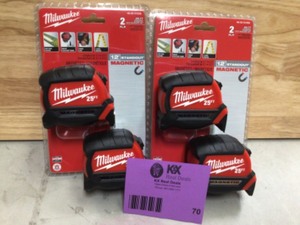Milwaukee - 48-22-0125G - 25 ft. Magnetic Tape Measure - 2-Pack open box 2 units