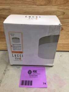 Lucci Air Lucci Airfusion Climate Brushed Chrome Glass Ceiling Fan Light Kit open box